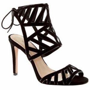 Banana republic suede strappy laser cut heels Size 7